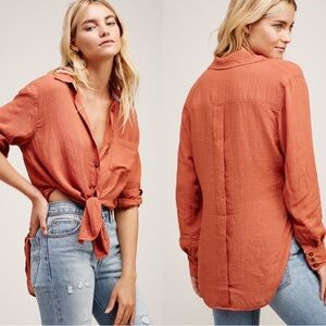 New Without Tags Free People Thats A Wrap Top XS Rust Orange